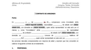 Contrato de Arrendamiento