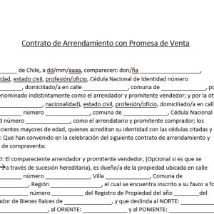 Contrato de Arriendo con Promesa de Compra