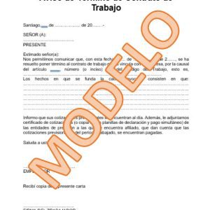 Aviso de Término de Contrato de Trabajo