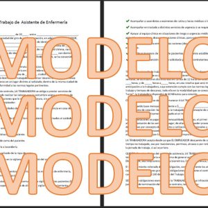 Contrato de Trabajo de  Asistente de Enfermería