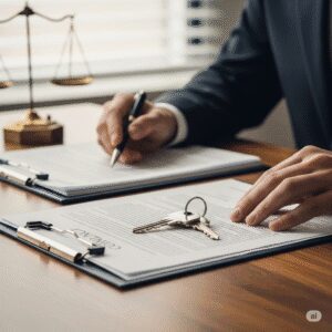 Corredor de propiedades revisando leyes chilenas clave para el sector inmobiliario con Ortúzar Propiedades