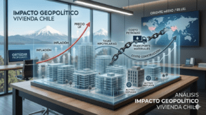 Gráfico de tendencias inmobiliarias sobre fondo de mapa mundial para análisis de mercado.