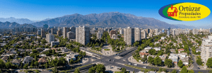 Vista aérea de Ñuñoa destacando el potencial de inversión inmobiliaria 2026 con Ortúzar Propiedades.